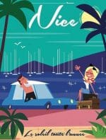 Affiche Vintage Nice Soleil Toute l'Année - Louise Vintage