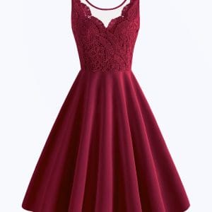 Années 60 Robe Vintage Bordeaux - Louise Vintage