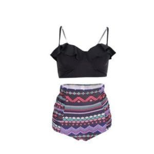 Bikini Taille Haute Vintage Violet - Louise Vintage