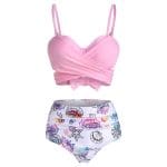 Bikini Vintage Croisé Rose - Louise Vintage
