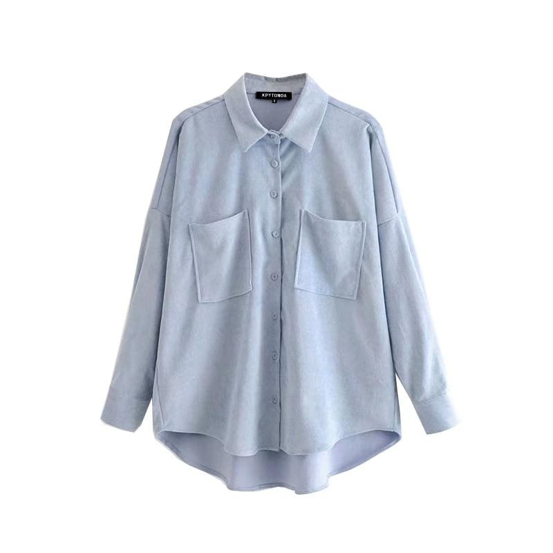 Chemisier Vintage Ample Bleu - Louise Vintage