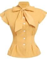 Chemisier Vintage Femme Epoque Jaune - Louise Vintage
