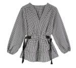 Chemisier Vintage Femme Luxe Carreaux - Louise Vintage