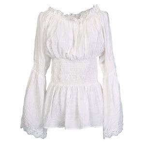 Chemisier Vintage Hippie Blanc - Louise Vintage