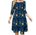 Femme Robe Année 70 Vintage Mi Longue - Louise Vintage