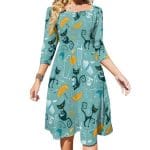 Femme Robe Année 70 Vintage Turquoise - Louise Vintage