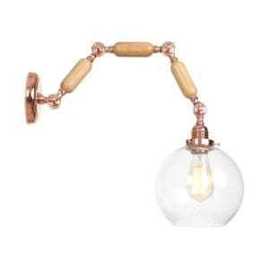 Grande Applique Murale Vintage Bois Globe - Louise Vintage