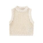 Gros Pull Sans Manche Vintage Beige - Louise Vintage