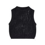 Gros Pull Sans Manche Vintage Noir - Louise Vintage