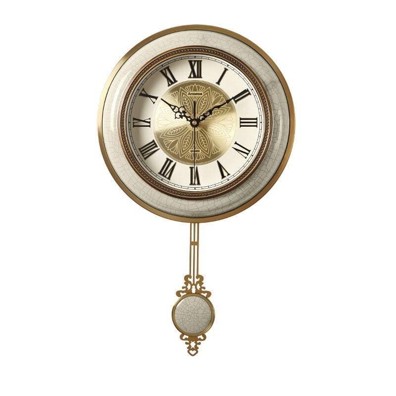 Horloge Murale Ronde Pendule Vintage Blanc - Louise Vintage