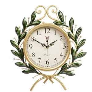 Horloge Murale Vintage 50 Cm Métal Vert - Louise Vintage