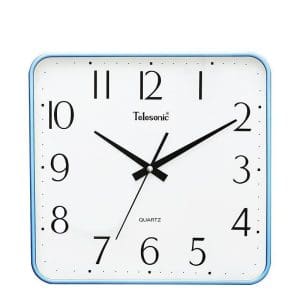 Horloge Murale Vintage Carrée Cadre Bleu - Louise Vintage