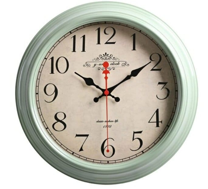 Horloge Murale Vintage Gare Aiguilles Vertes - Louise Vintage