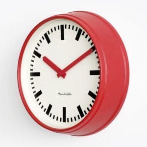 Horloge Murale Vintage Gare Rouge et Blanche - Louise Vintage