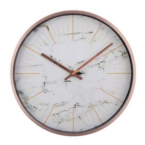 Horloge Murale Vintage Luxe Marbre Blanc - Louise Vintage