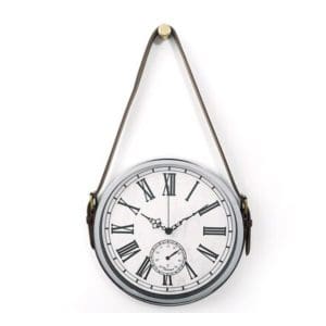 Horloge Murale Vintage Ronde Chrome Romains - Louise Vintage