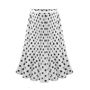 Jupe à Pois Vintage Blanc - Louise Vintage