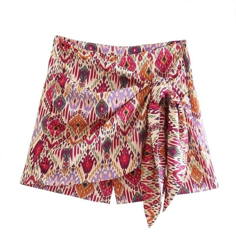 Jupe Courte Nouée imprimés Vintage - Louise Vintage
