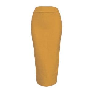Jupe Crayon Elastique Vintage Jaune - Louise Vintage