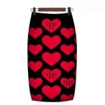 Jupe Crayon Vintage Coeurs - Louise Vintage