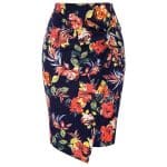 Jupe Crayon Vintage Moulante Noir Rose - Louise Vintage