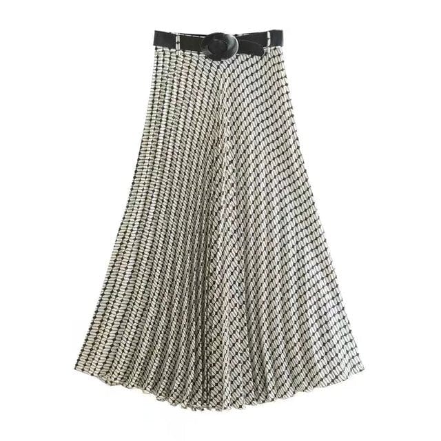 Jupe Droite Imprimée Vintage - Louise Vintage