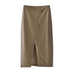 Jupe en Faux Cuir Marron Vintage - Louise Vintage