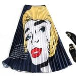 Jupe Longue Vintage Plissée Blonde - Louise Vintage