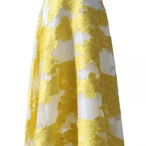 Jupe Vintage à Volants Jaune - Louise Vintage