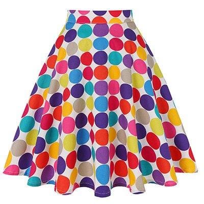 Jupe Vintage Couleurs Pois - Louise Vintage
