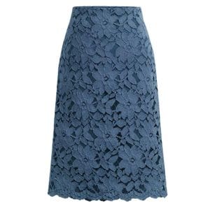 Jupe Vintage Dentelle Grande Taille Bleu - Louise Vintage