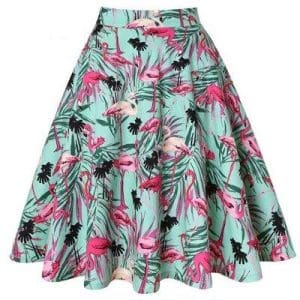 Jupe Vintage Flamants Roses - Louise Vintage