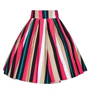 Jupe Vintage Grande Taille Rayée - Louise Vintage