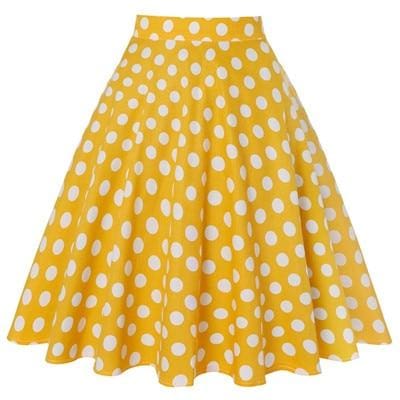 Jupe Vintage Jaune Pois - Louise Vintage