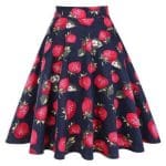 Jupe Vintage Marine Fraises - Louise Vintage