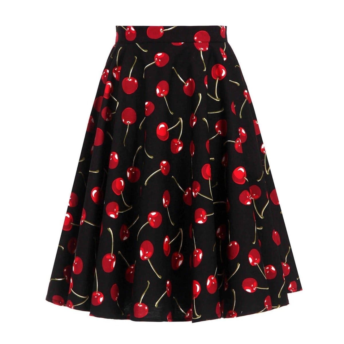 Jupe Vintage Noir Cerises - Louise Vintage