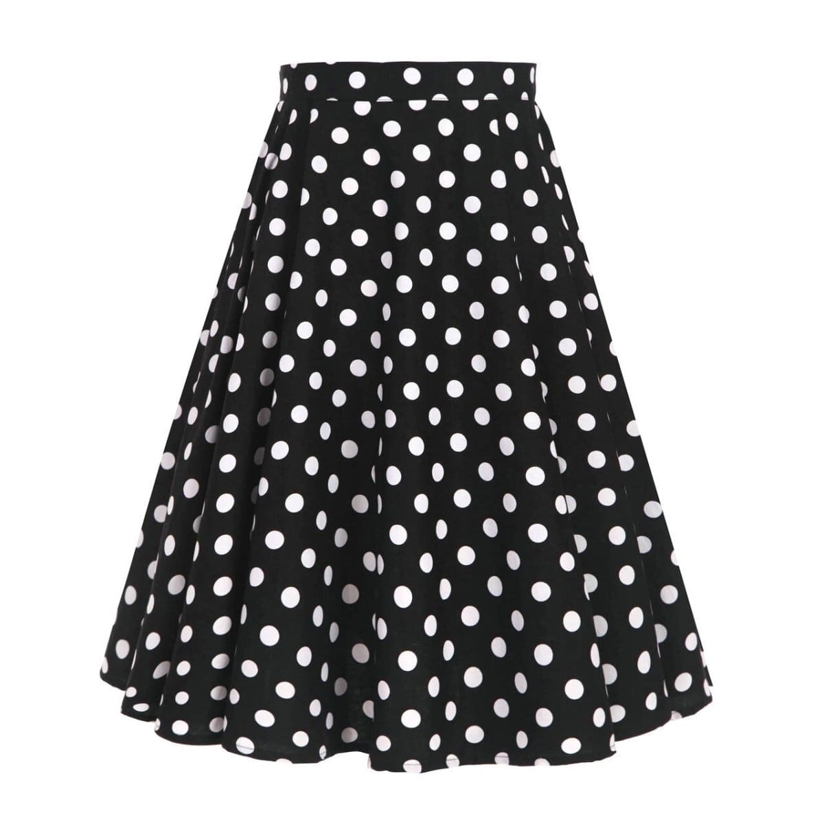 Jupe Vintage Noire Pois Blancs - Louise Vintage
