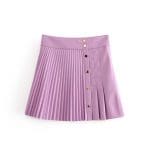 Jupe Vintage Simili Cuir Rose lilas - Louise Vintage