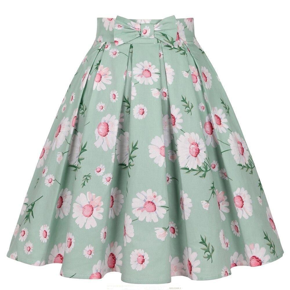 Jupe Vintage Trapèze Fleurs - Louise Vintage