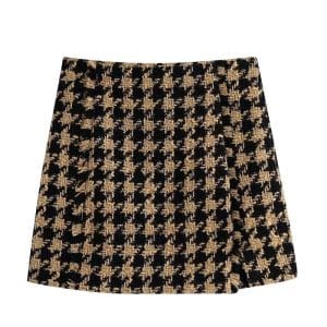 Jupe Vintage Tweed Pied de Poule - Louise Vintage