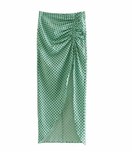 Jupe Vintage Verte à Pois - Louise Vintage
