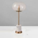 Lampe Globe Verre Vintage Blanc - Louise Vintage