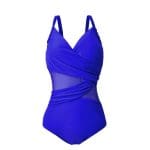Maillot de Bain 1 Piece Grande Taille Vintage Bleu - Louise Vintage