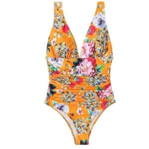 Maillot de Bain Pin Up Vintage Jaune Vert - Louise Vintage