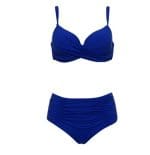 Maillot de Bain Vintage Bikini Taille Haute Bleus - Louise Vintage