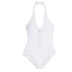 Maillot de Bain Vintage Blanc à Lacets - Louise Vintage