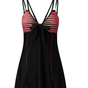 Maillot de Bain Vintage Jupe Rouge Rayé - Louise Vintage