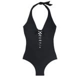 Maillot de Bain Vintage Noir à Lacets - Louise Vintage