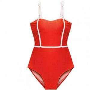 Maillot de Bain Vintage Rouge à Lacets - Louise Vintage