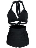 Maillot de bain Vintage taille haute noir - Louise Vintage